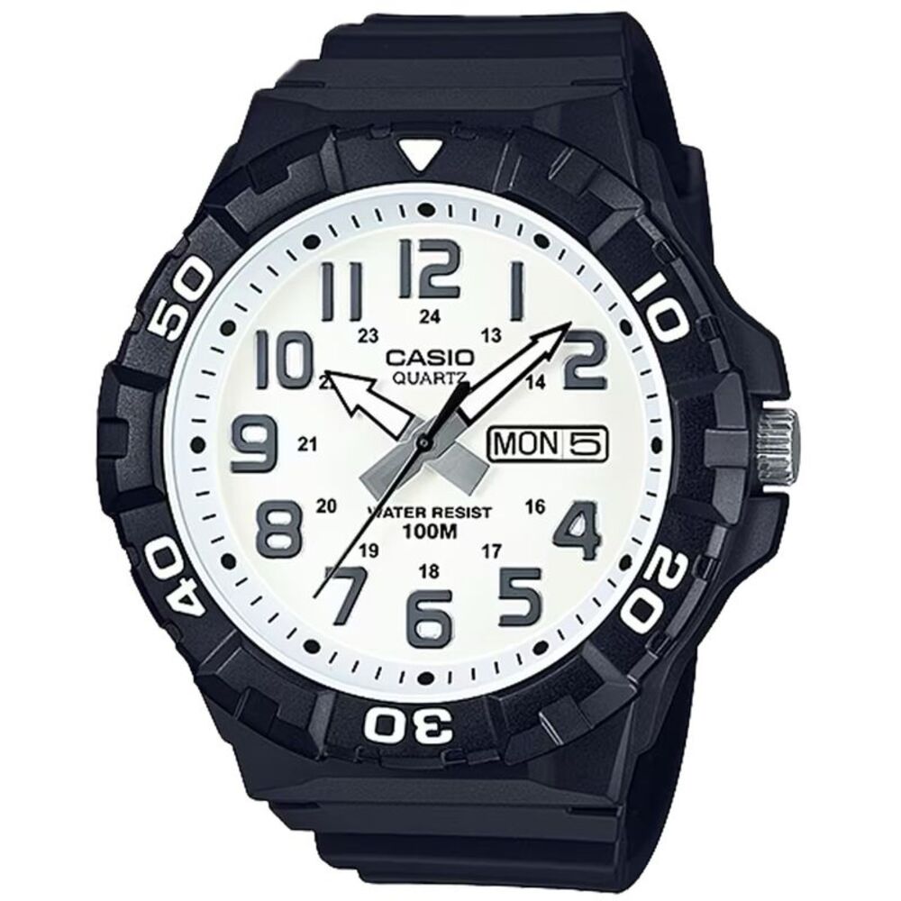 Casio Men's Oversized Sport Watch with White Dial - MRW-210H-7AV